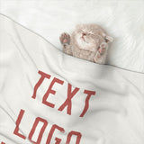 Custom White Copper Rose Pet Blanket