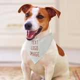 Custom White Copper Rose Pet Scarf
