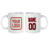 Custom White Crimson Red Mug
