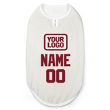 Custom White Crimson Red Pet Vest