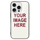 Custom White Crimson Red Phone Case