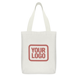 Custom White Crimson Red Canvas Tote Bag