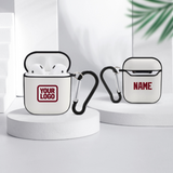 Custom White Crimson Red AirPods Case