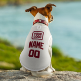 Custom White Crimson Red Pet Vest