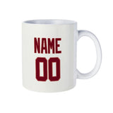 Custom White Crimson Red Mug