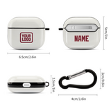 Custom White Crimson Red AirPods Case (3rd Generation)