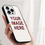 Custom White Crimson Red Phone Case
