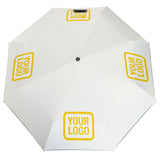 Custom White Gold Automatic Umbrella