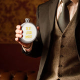 Custom White Gold Hip Flask