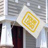 Custom White Gold Flag