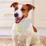 Custom White Gold Pet Scarf