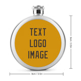 Custom Yellow Brown Hip Flask