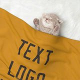 Custom Yellow Brown Pet Blanket