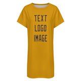 Custom Yellow Brown Nachthemd