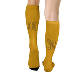 Custom Yellow Yellow Knee-High Sock