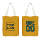 Custom Yellow Green Canvas Tote Bag