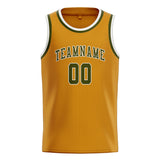 Custom Yellow & Olive Colors Design Sports Basketball Jersey
