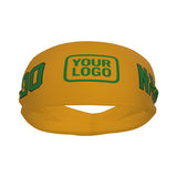 Custom Yellow Emerald Green Sports headband