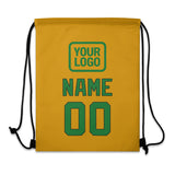 Custom Yellow Emerald Green Drawstring Bag