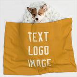 Custom Yellow Cream Pet Blanket
