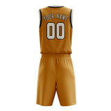 Custom Yellow Cream Basketball Set