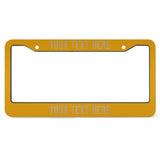 Custom Yellow Gray License Plate Frame