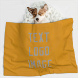 Custom Yellow Gray Pet Blanket
