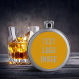 Custom Yellow Gray Hip Flask