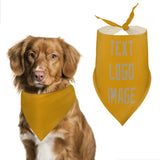 Custom Yellow Gray Pet Scarf