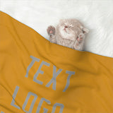 Custom Yellow Gray Pet Blanket