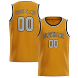 Custom Yellow & Gray Colors Design Sports Basketball Jersey