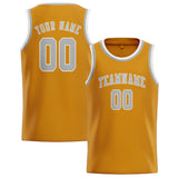 Custom Yellow & Gray Colors Design Sports Basketball Jersey