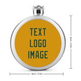 Custom Yellow Green Hip Flask