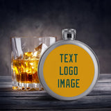Custom Yellow Green Hip Flask