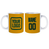 Custom Yellow Dark Green Mug