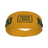 Custom Yellow Dark Green Sports headband