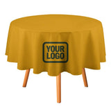 Custom Yellow Dark Green Round Table Cloth