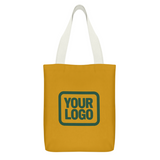 Custom Yellow Dark Green Canvas Tote Bag