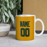 Custom Yellow Dark Green Mug