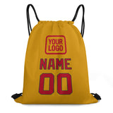 Custom Yellow Red Drawstring Bag