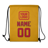 Custom Yellow Red Drawstring Bag