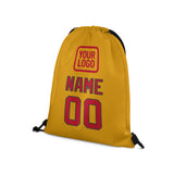 Custom Yellow Red Drawstring Bag