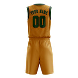 Custom Yellow Green Basketball Set