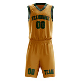 Custom Yellow Green Basketball Set