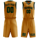 Custom Yellow Green Basketball Set