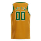 Custom Yellow & Green Colors Design Sports Basketball Jersey