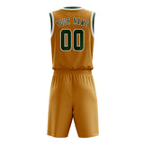Custom Yellow Green Basketball Set