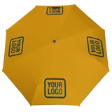 Custom Yellow Dark Green Automatic Umbrella