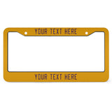 Custom Yellow Purple License Plate Frame