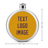 Custom Yellow Purple Hip Flask